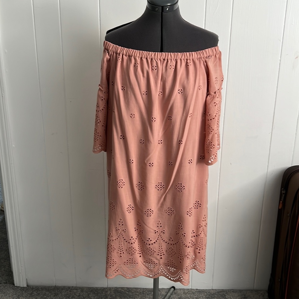 Madewell off the shoulder embroidered sundress